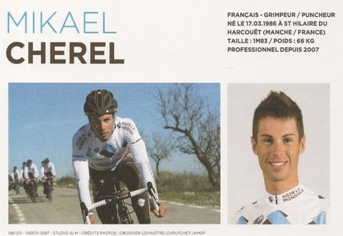2012 AG2R La Mondiale #NNO Mikael Cherel Front